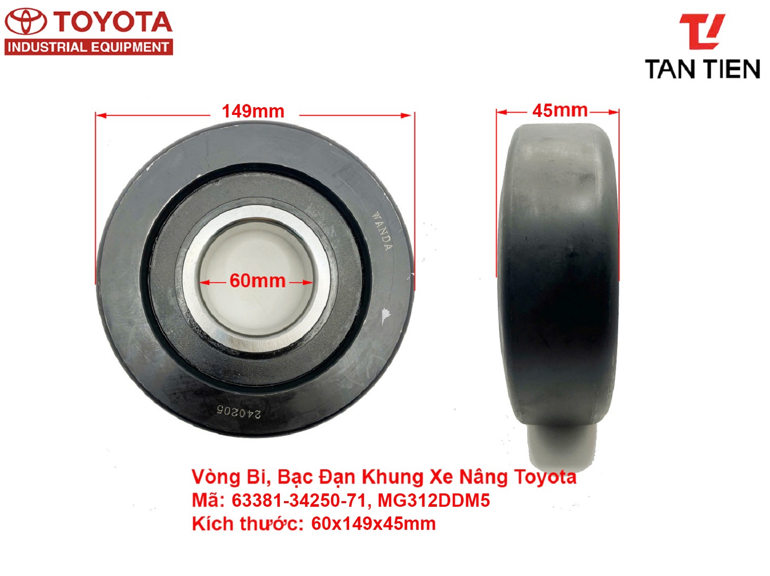 Vòng Bi Toyota 63381-34250-71